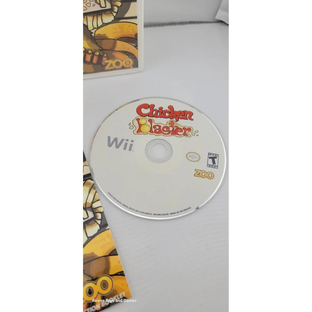 Chicken Blaster (Nintendo Wii, 2009) CIB Complete Tested and Working Great Cond.